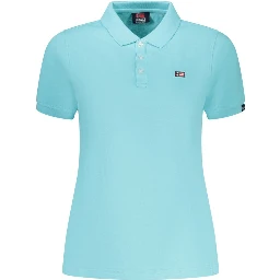 Blue Cotton Polo Shirt