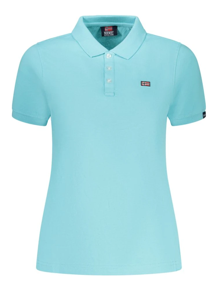 Blue Cotton Polo Shirt