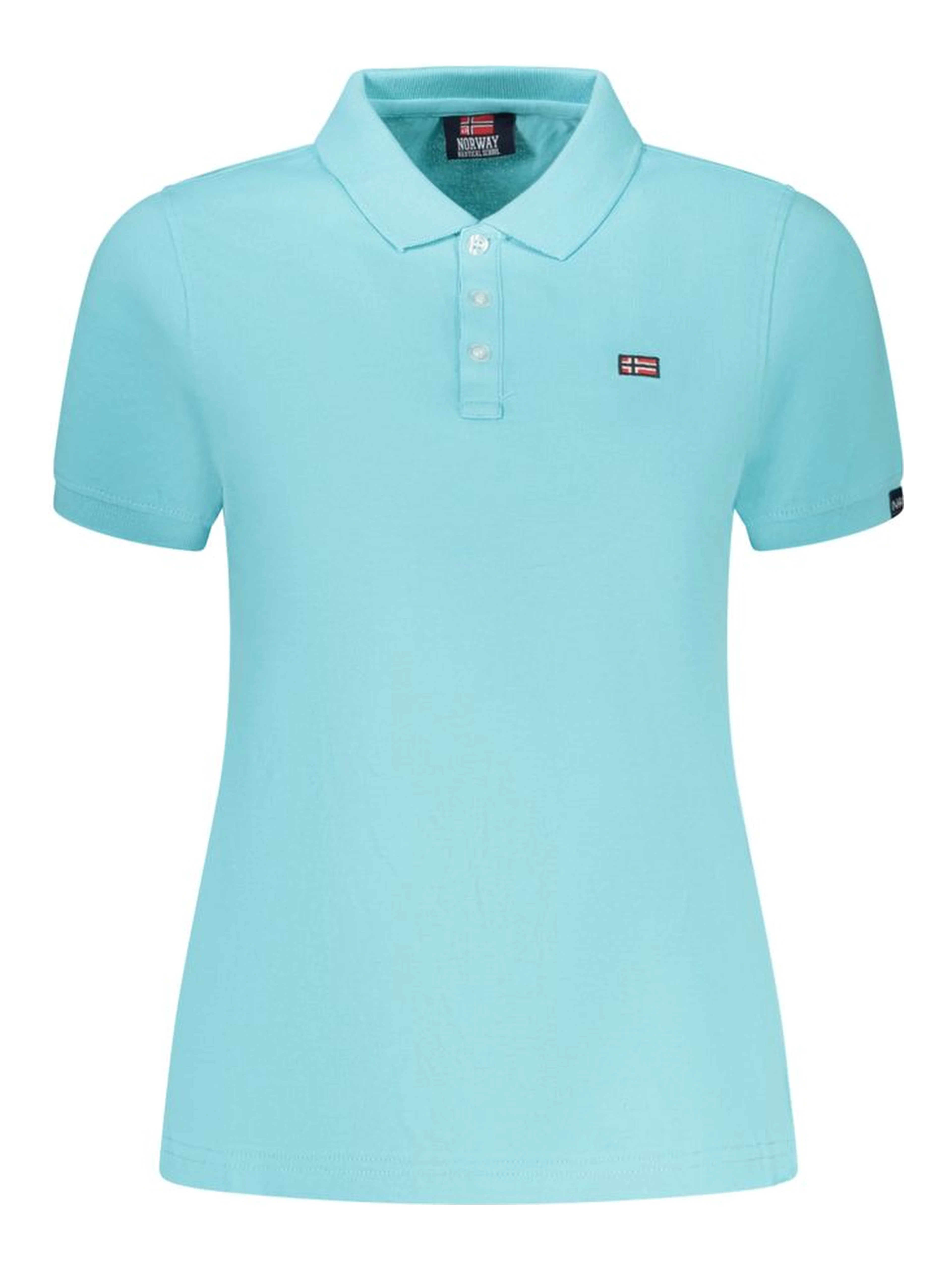 Blue Cotton Polo Shirt