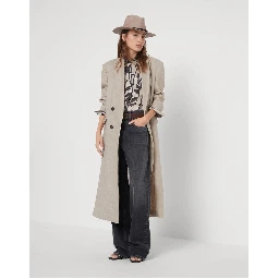 Beige Linen Coat