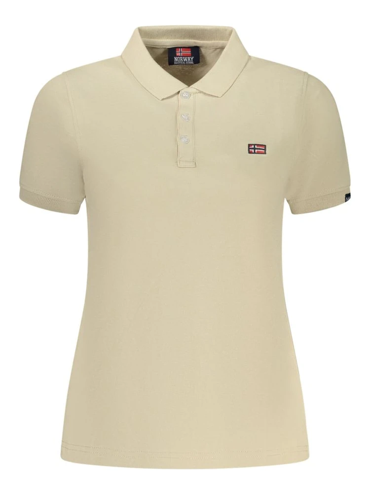 Beige Cotton Polo Shirt