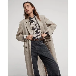 Beige Linen Coat