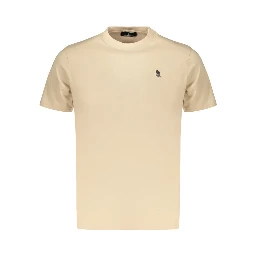 Beige Cotton Men's T-Shirt