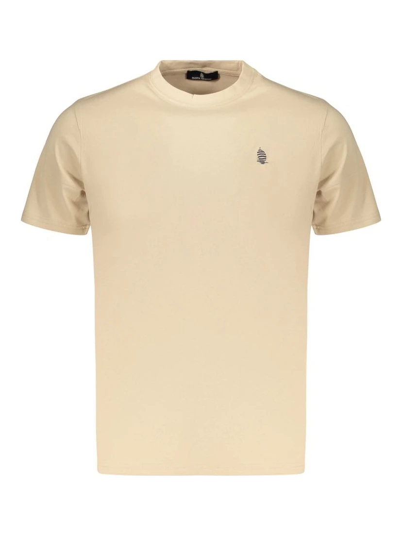 Beige Cotton Men's T-Shirt