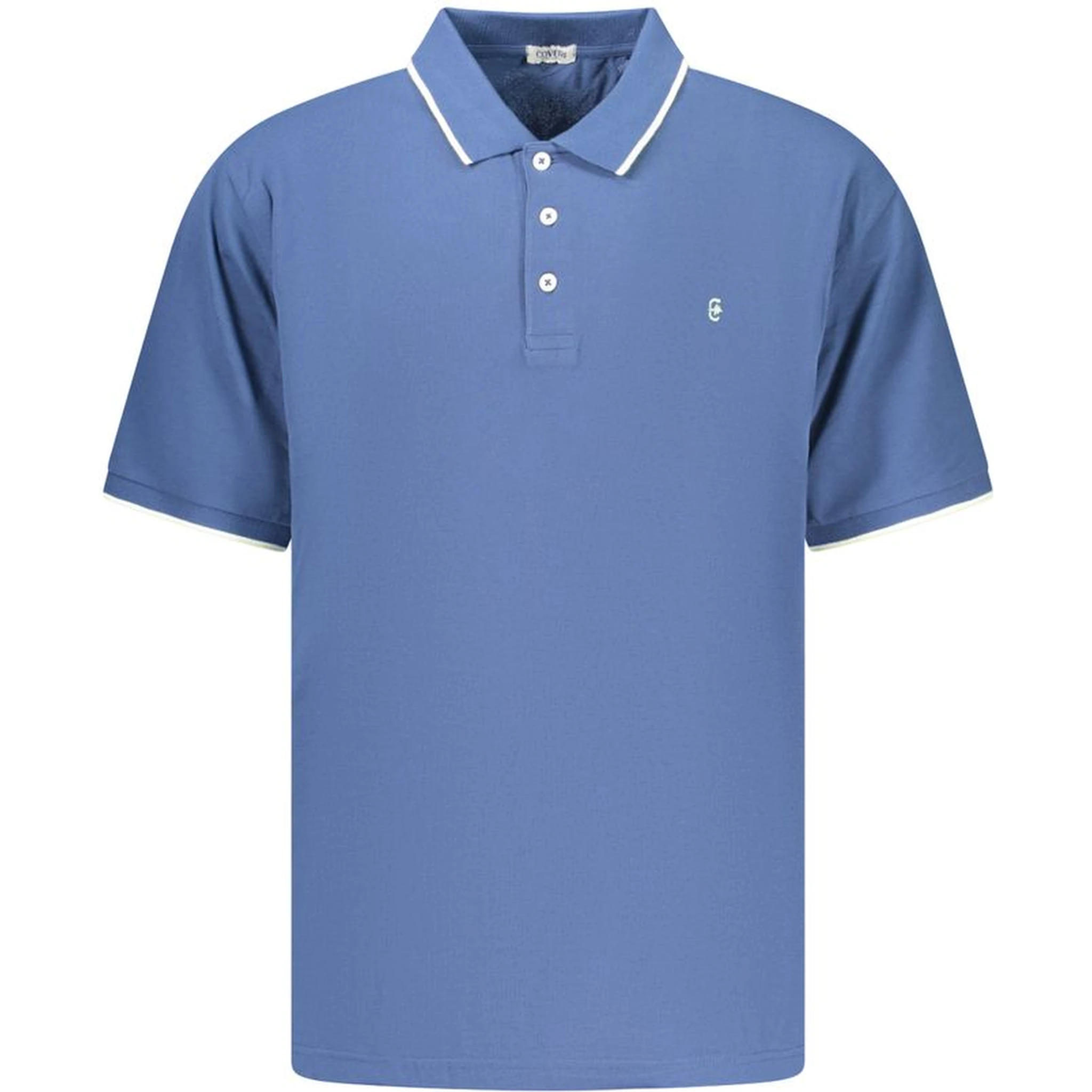 Blue Cotton Men's Polo Shirt