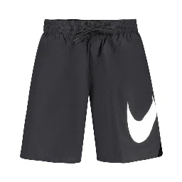 Black Polyester Mens Swimwear Shorts