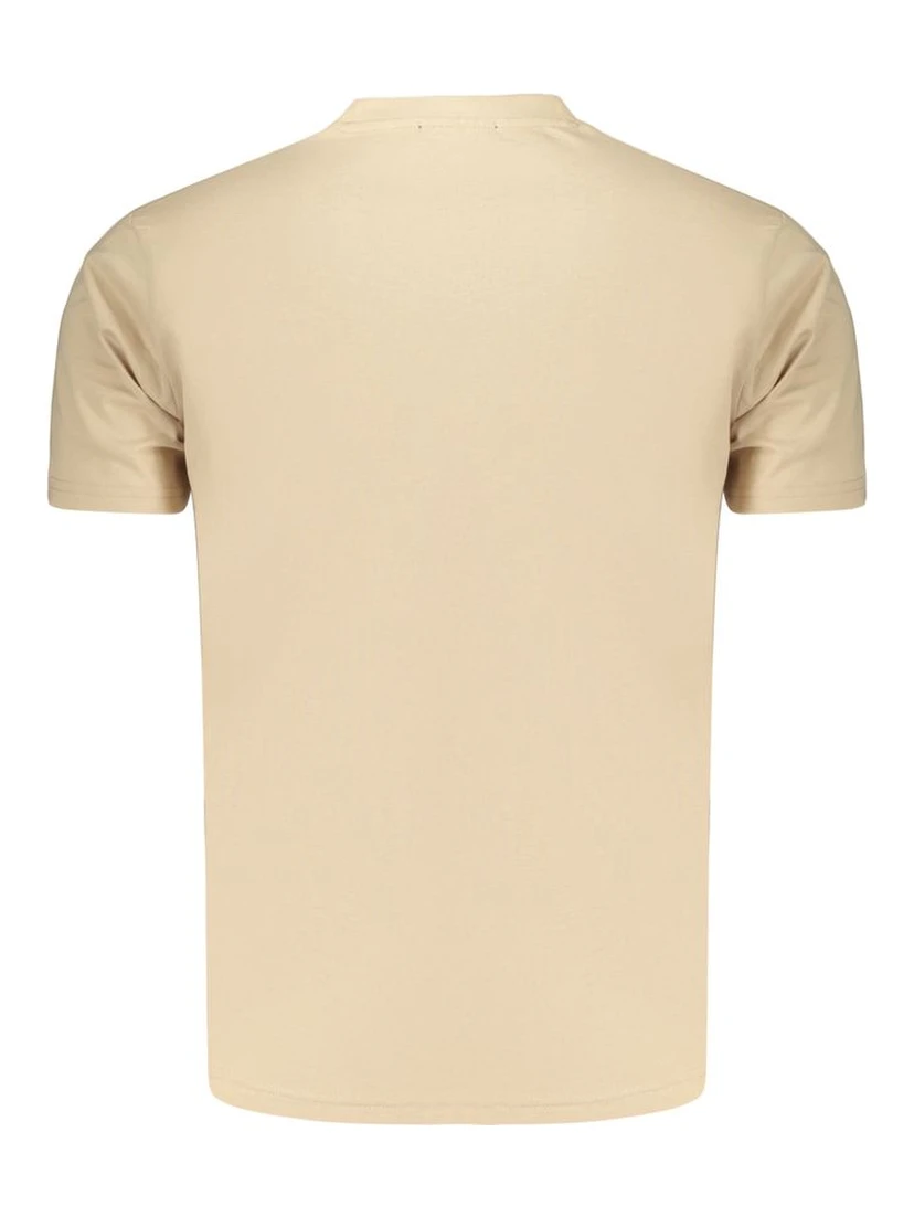 Beige Cotton Men's T-Shirt