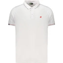 White Polyester Men's Polo Shirt