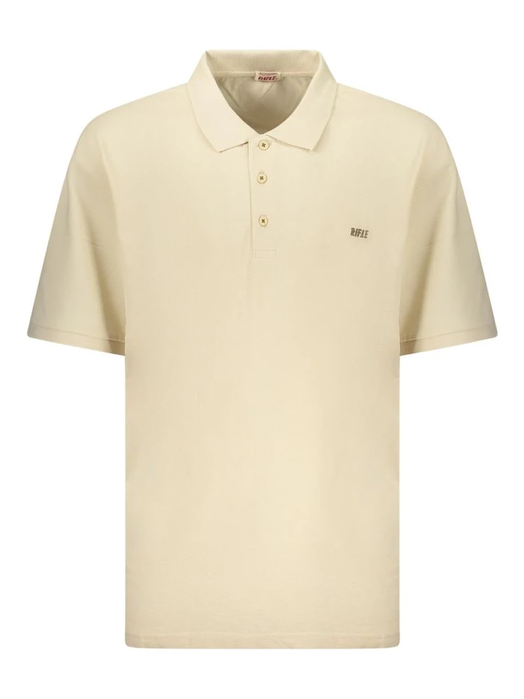 Beige Cotton Polo Shirt