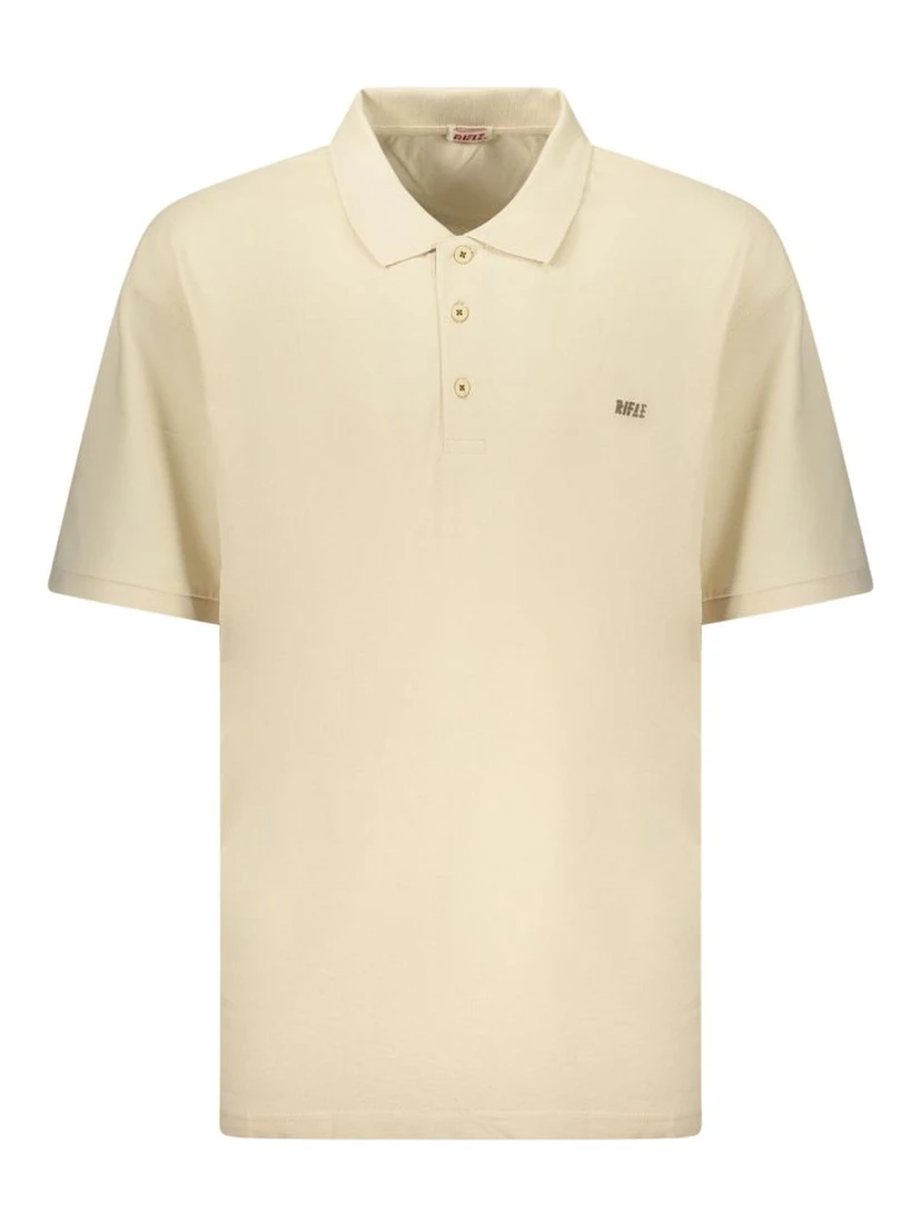 Beige Cotton Polo Shirt