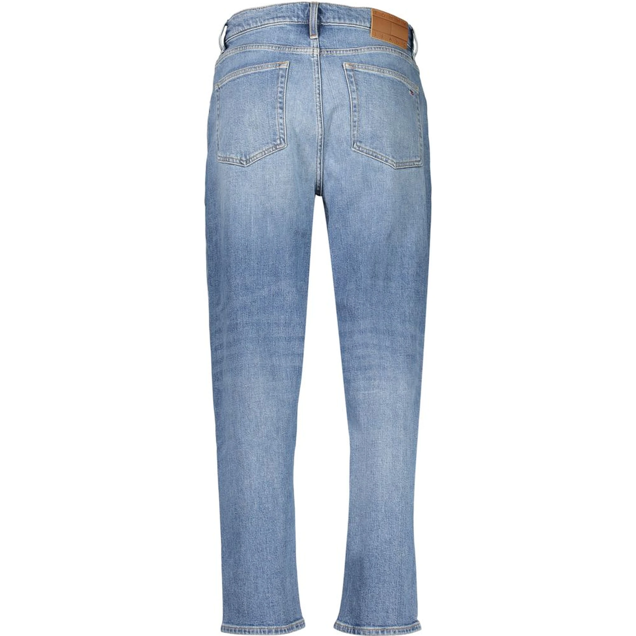 Blue Cotton Tapered Jeans