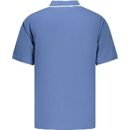 Blue Cotton Men's Polo Shirt
