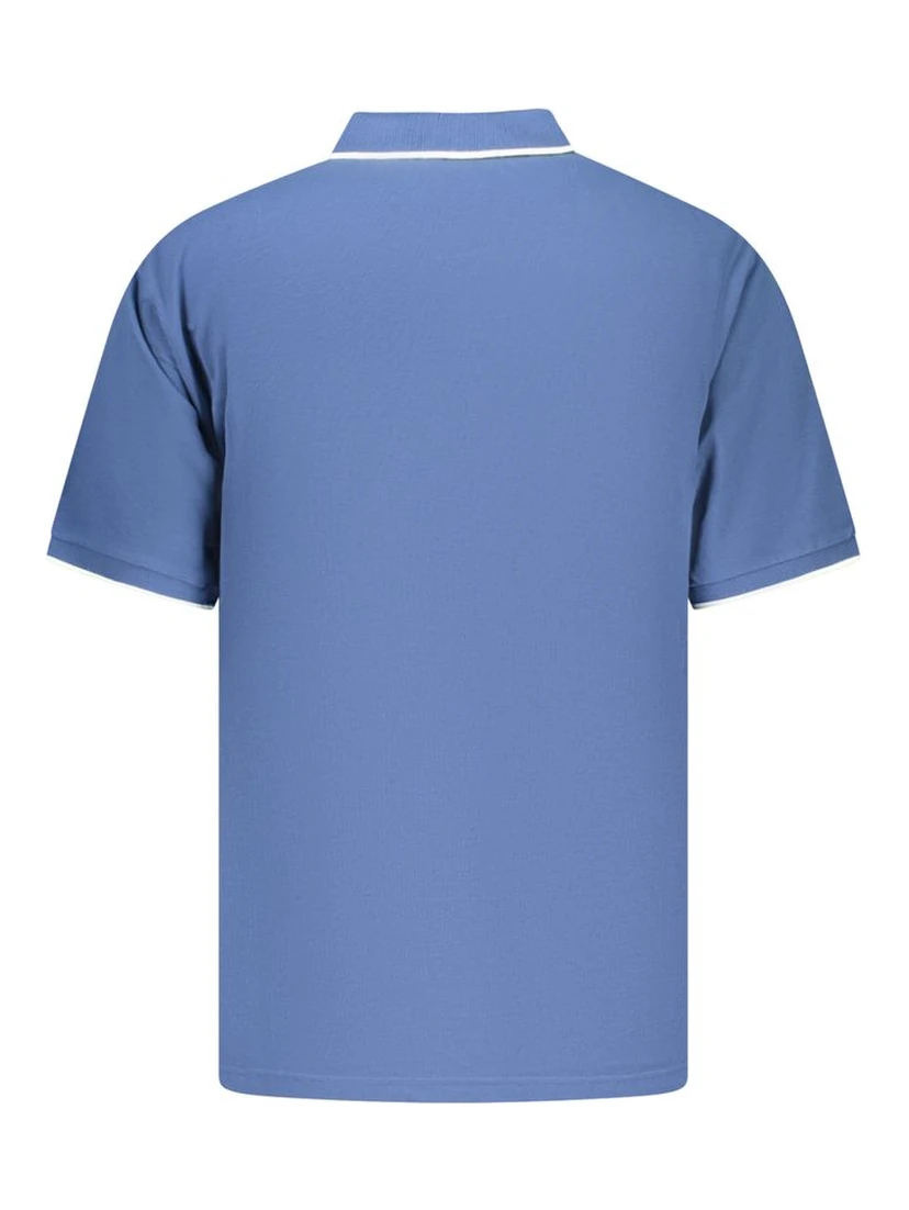 Blue Cotton Men's Polo Shirt
