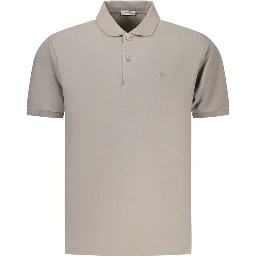 Gray Cotton Men's Polo Shirt