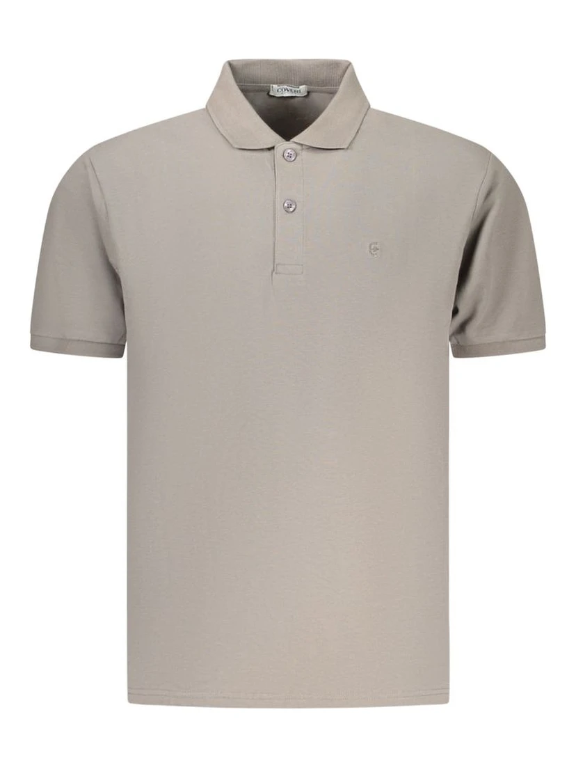 Gray Cotton Men's Polo Shirt