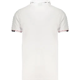 White Polyester Men's Polo Shirt