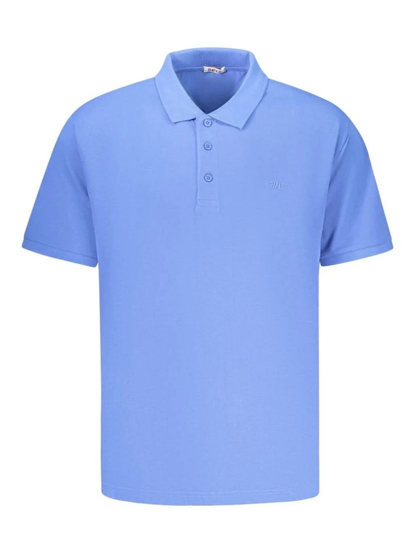 Blue Cotton Men's Polo