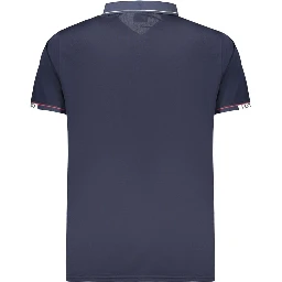 Blue Polyester Men's Polo Shirt