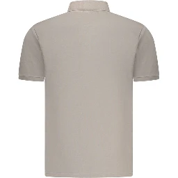 Gray Cotton Men's Polo Shirt
