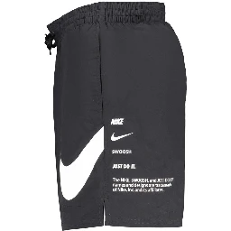 Black Polyester Mens Swimwear Shorts