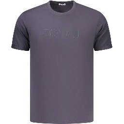 Blue Cotton Men's T-Shirt