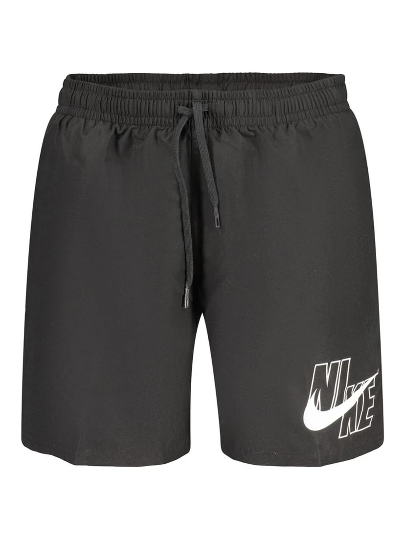 Black Polyester Men's Swimwear