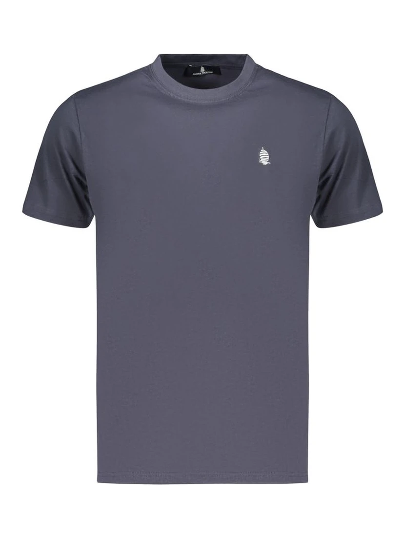 Blue Cotton Men's T-Shirt