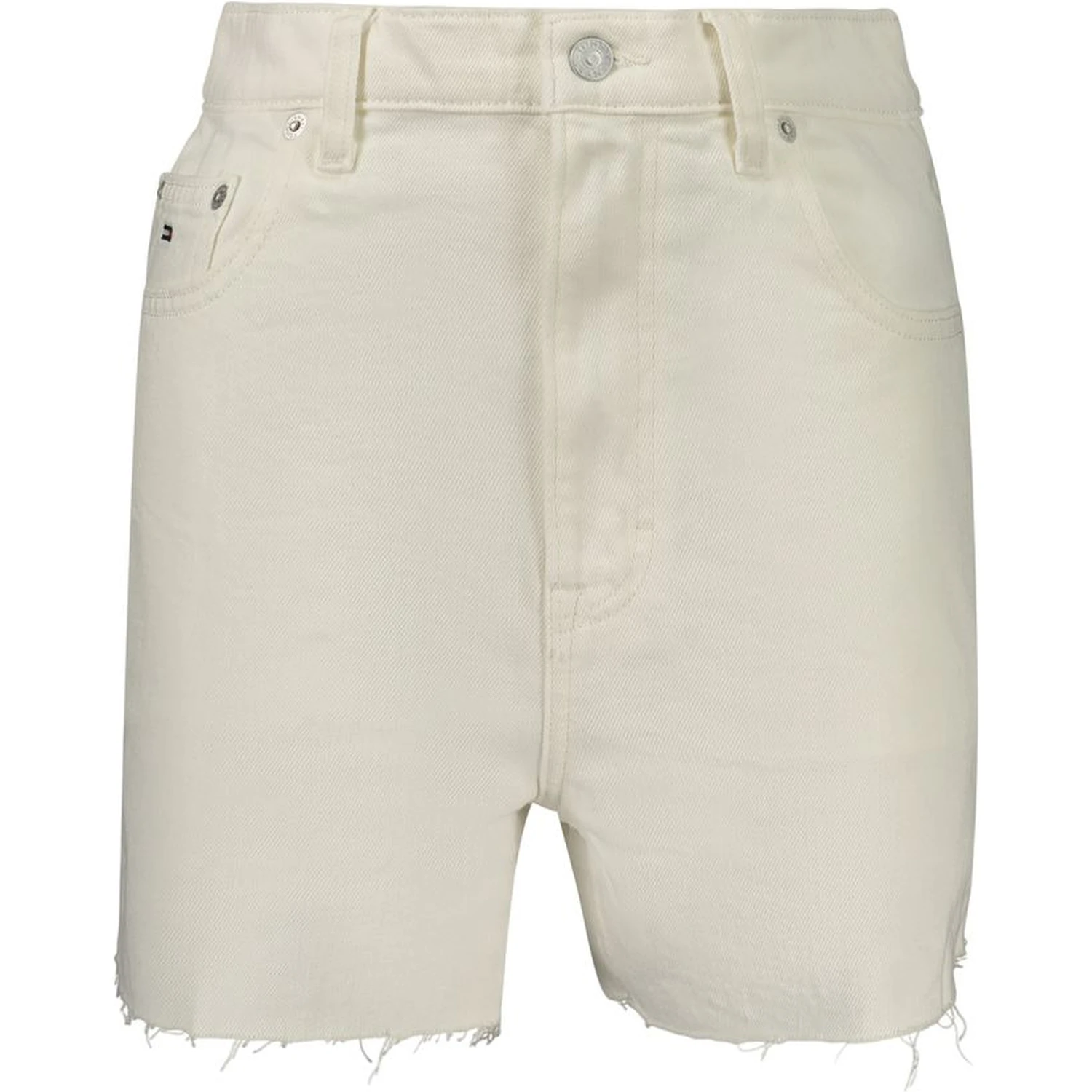 White Cotton Women Shorts