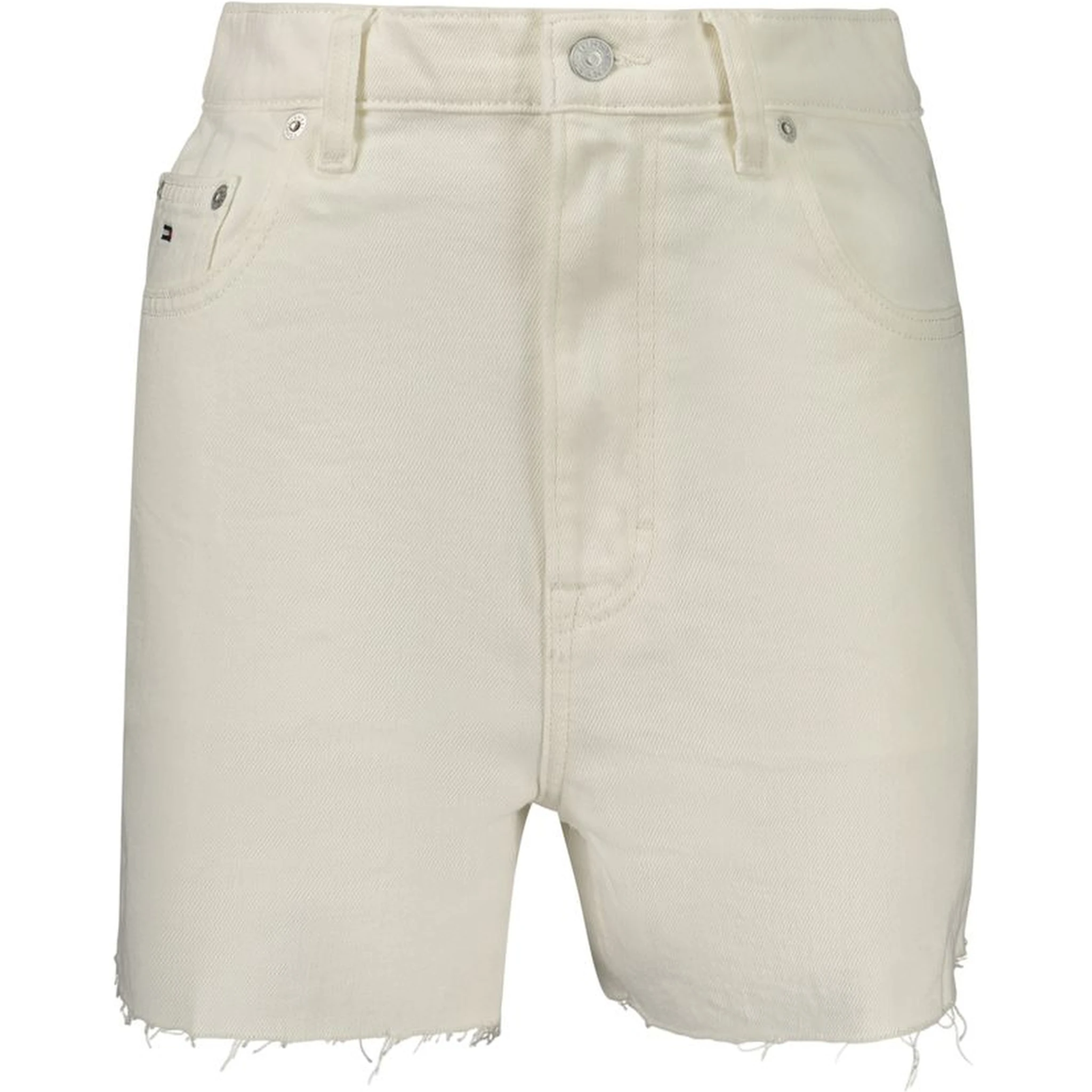 White Cotton Women Shorts