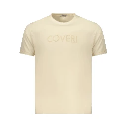 Beige Cotton Mens T-Shirt