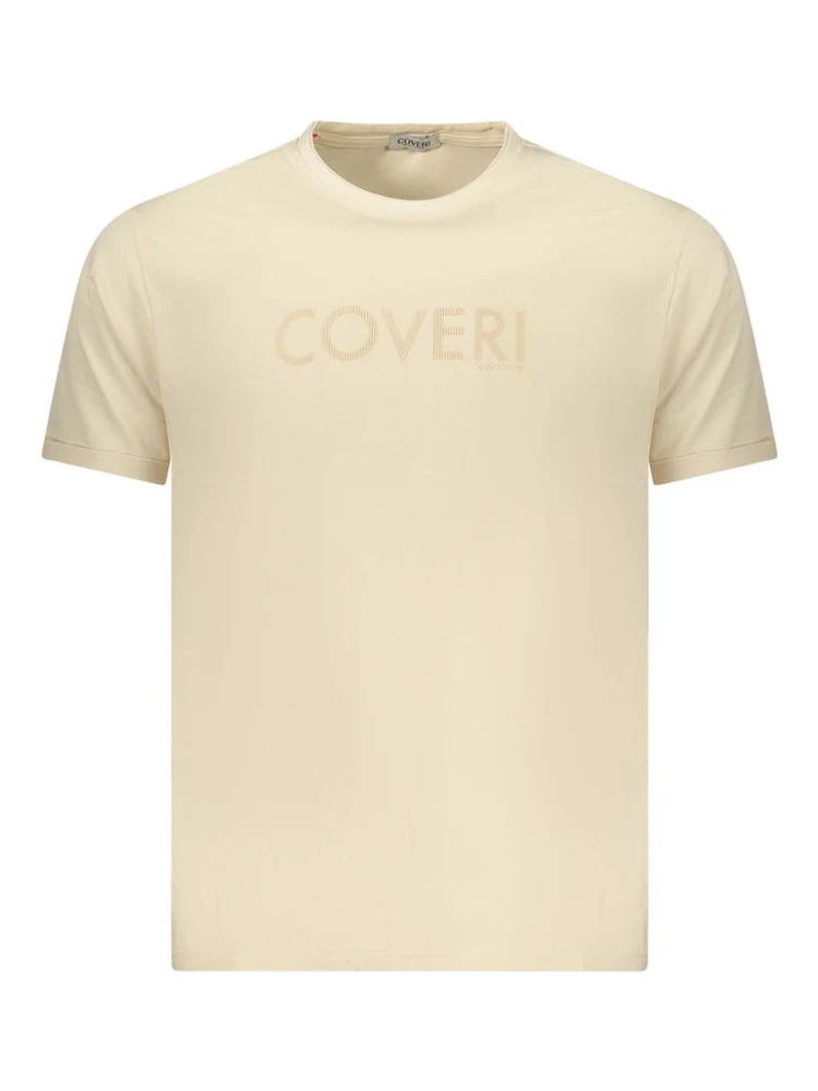 Beige Cotton Mens T-Shirt
