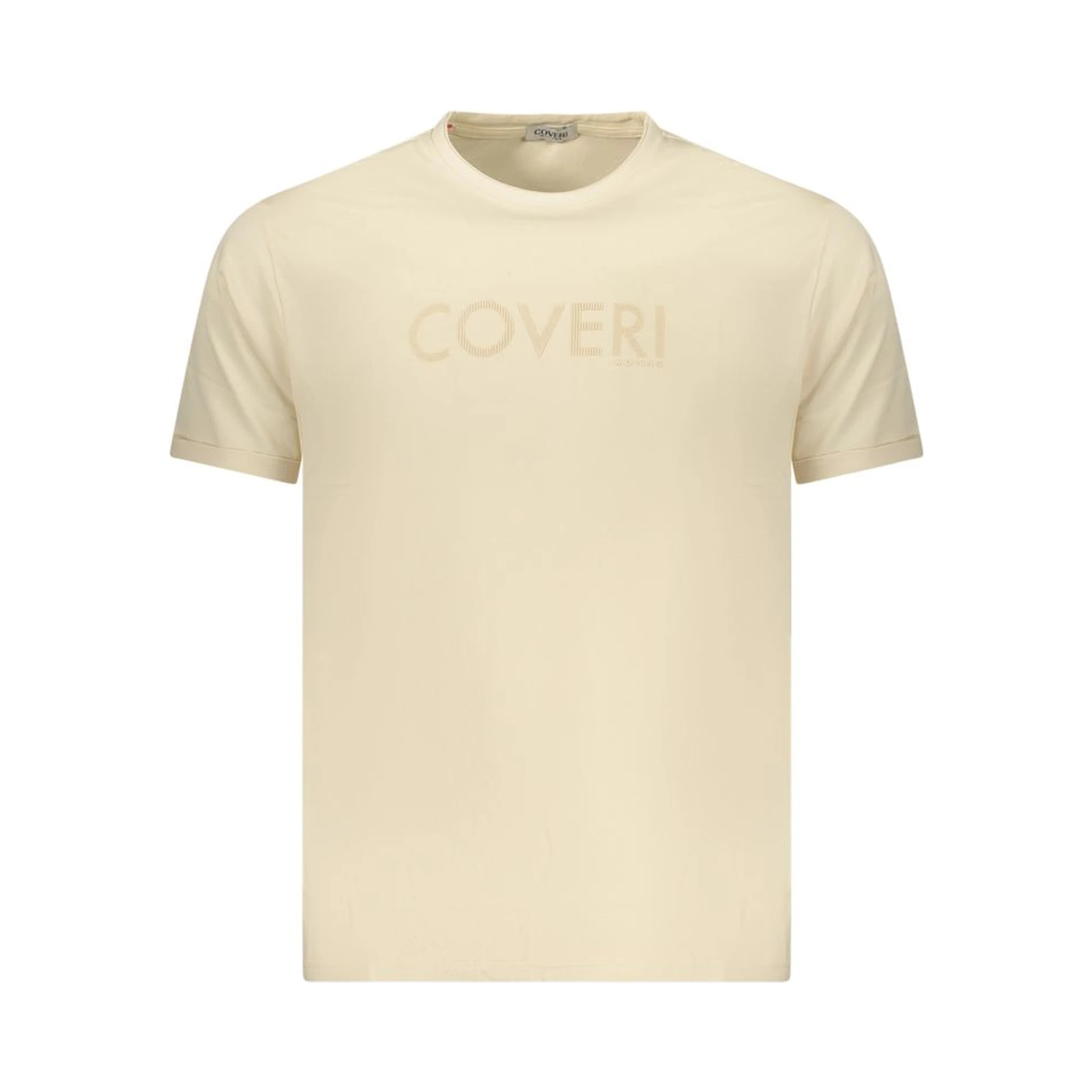 Beige Cotton Mens T-Shirt