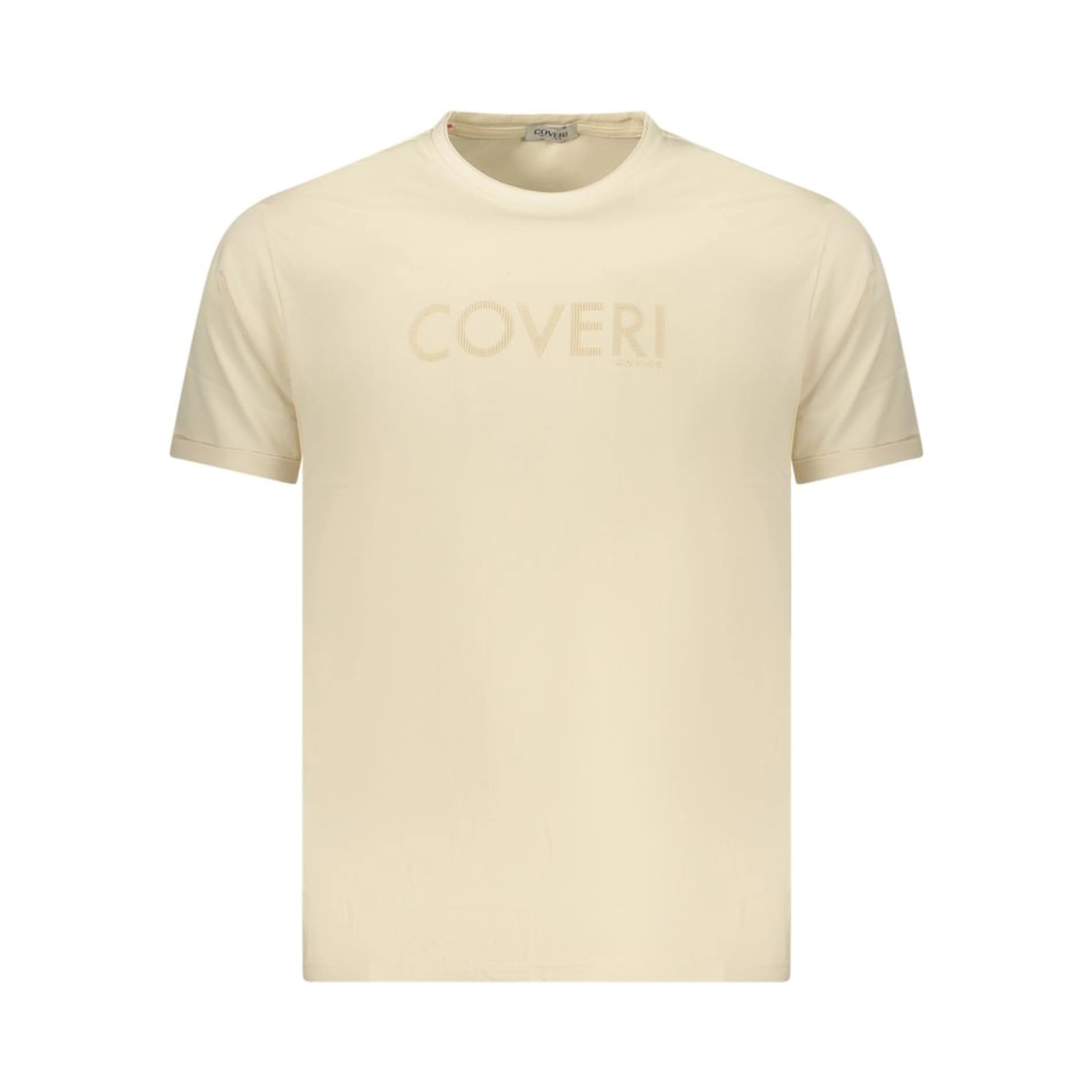 Beige Cotton Mens T-Shirt