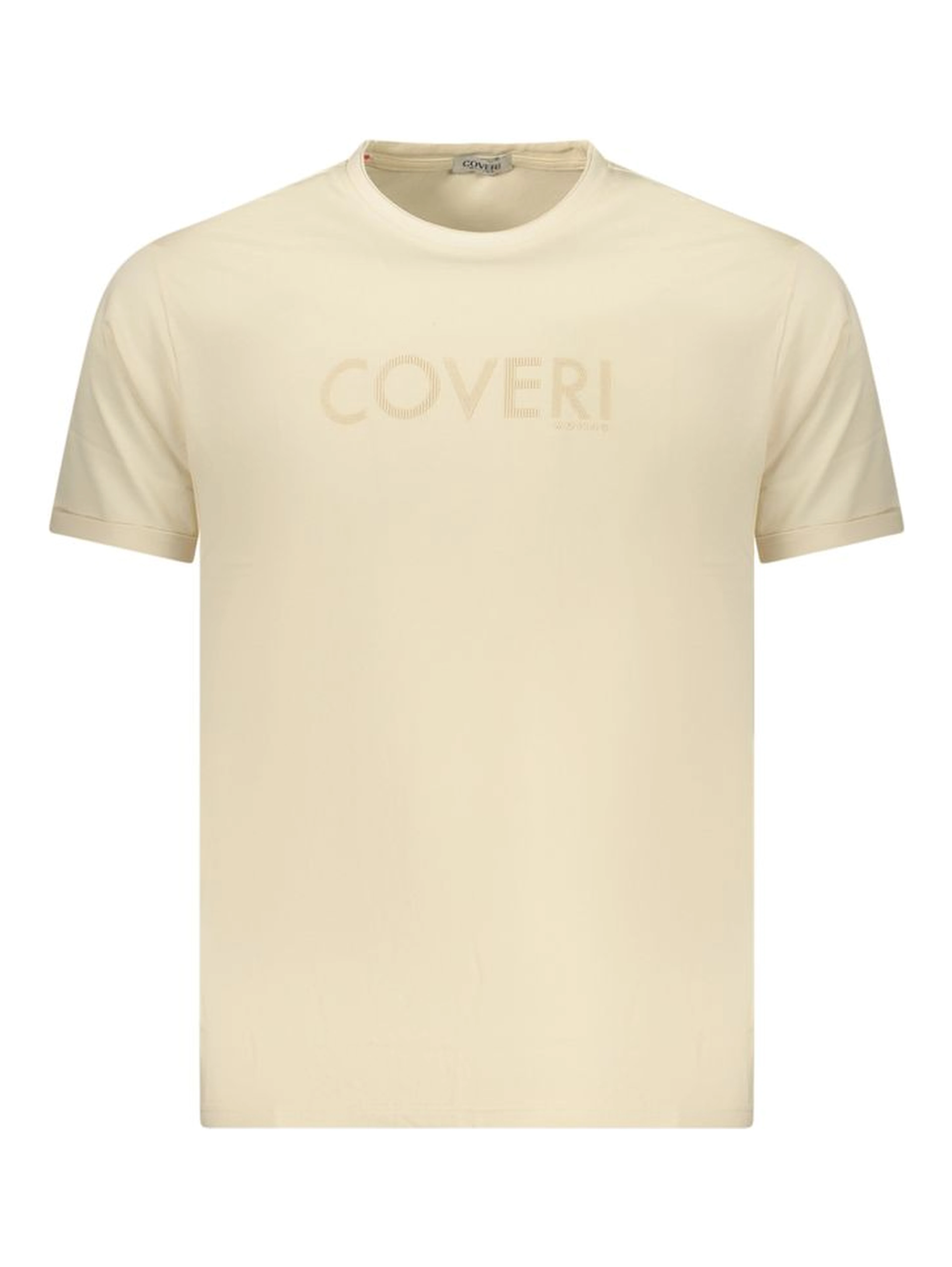 Beige Cotton Mens T-Shirt