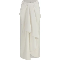 White Wool Oves Aries Long Skirt