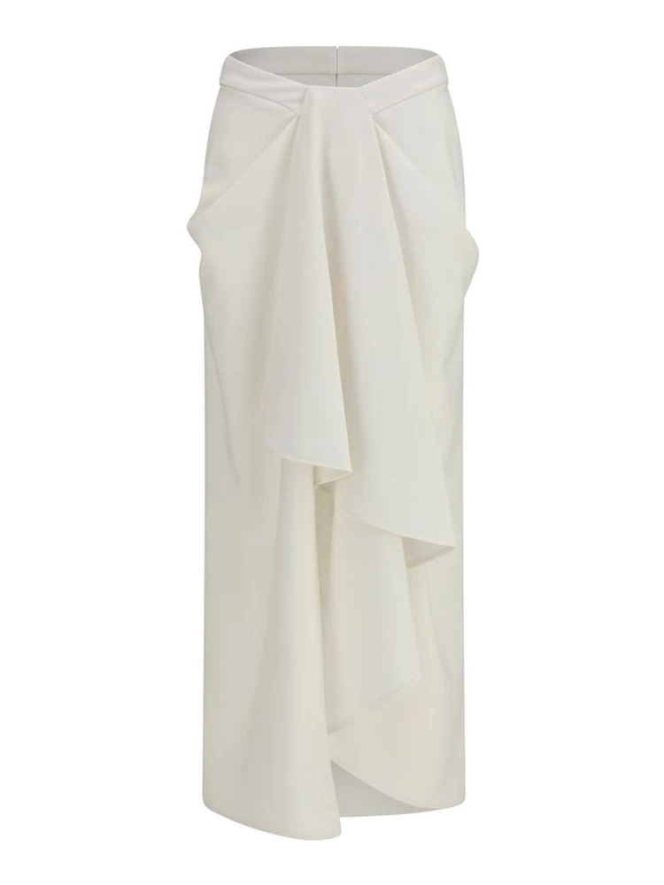White Wool Oves Aries Long Skirt