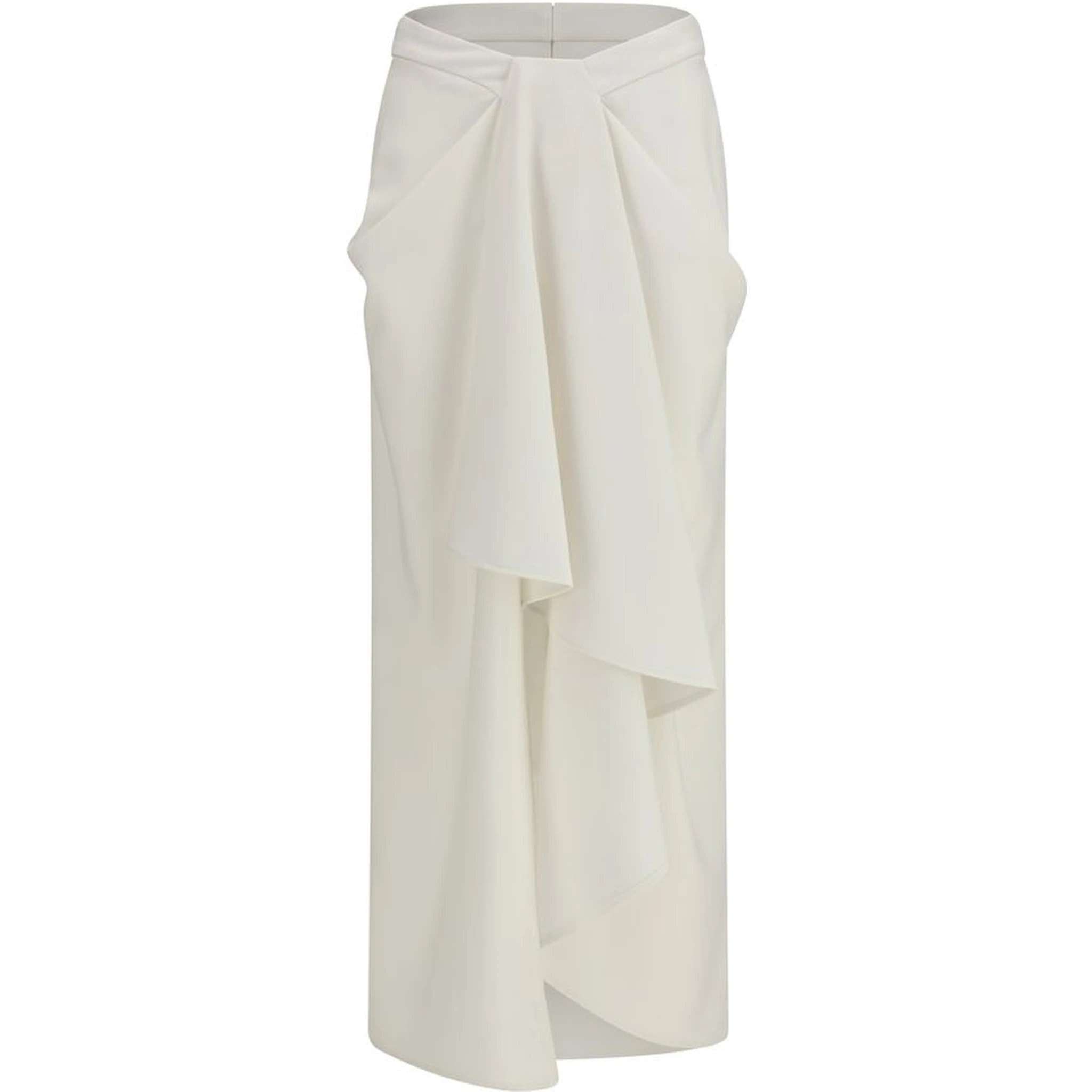 White Wool Oves Aries Long Skirt