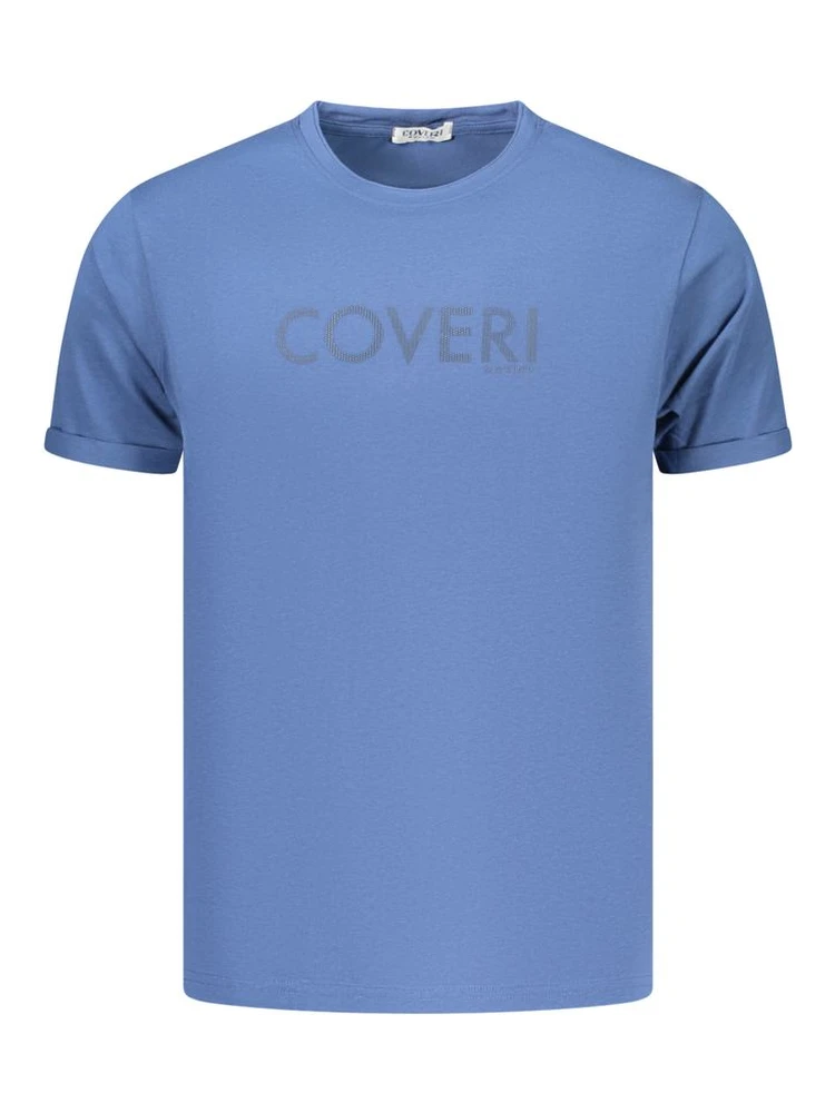 Blue Cotton Men's T-Shirt