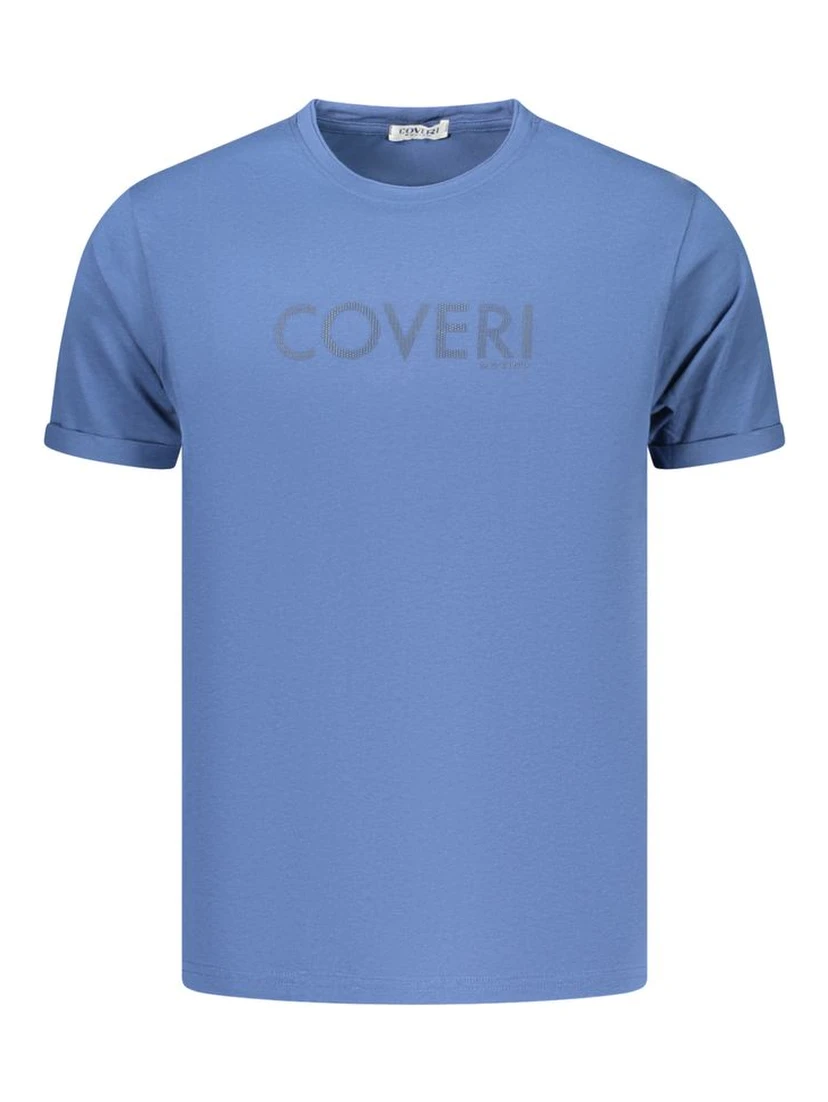 Blue Cotton Men's T-Shirt
