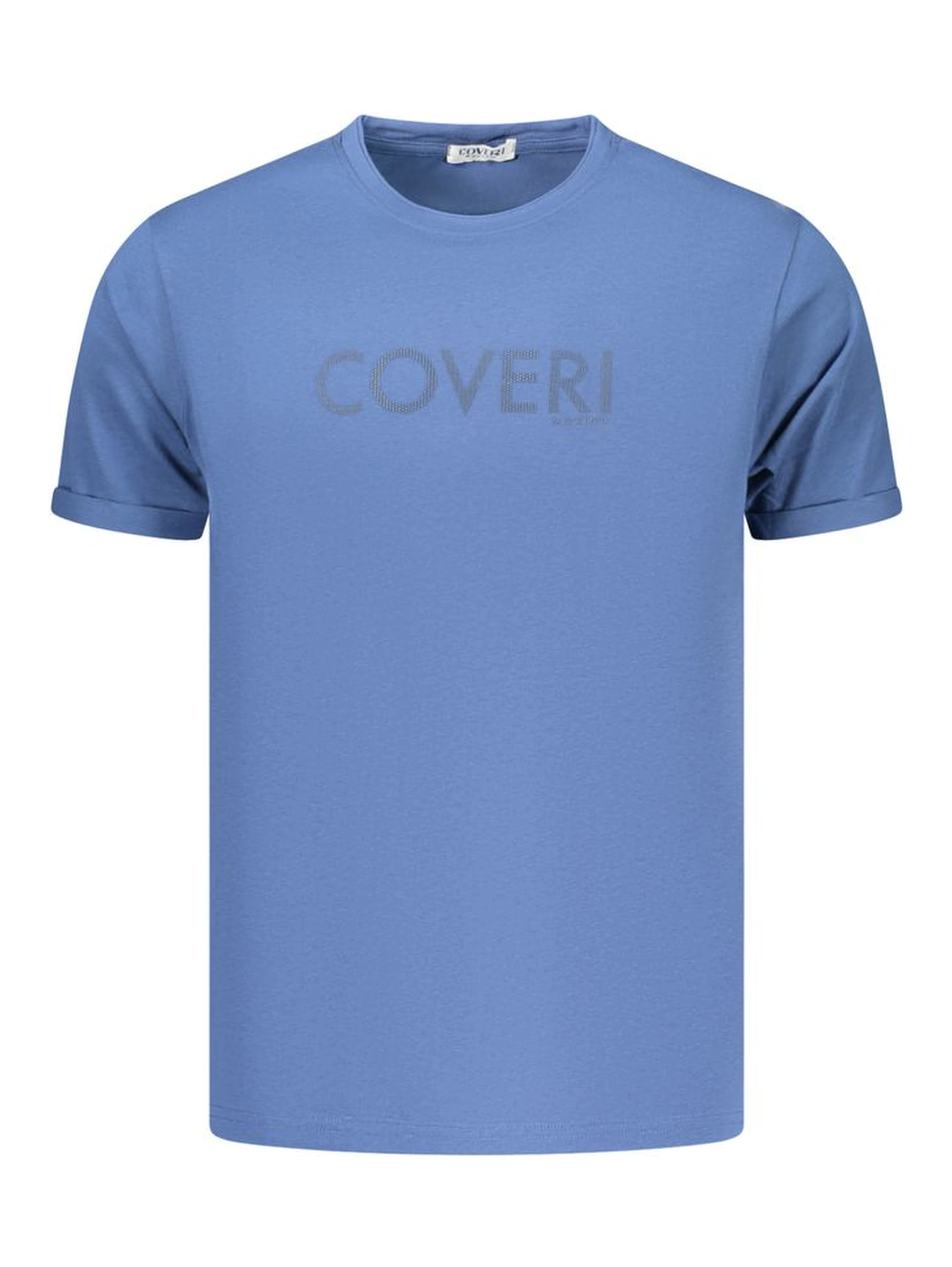 Blue Cotton Men's T-Shirt