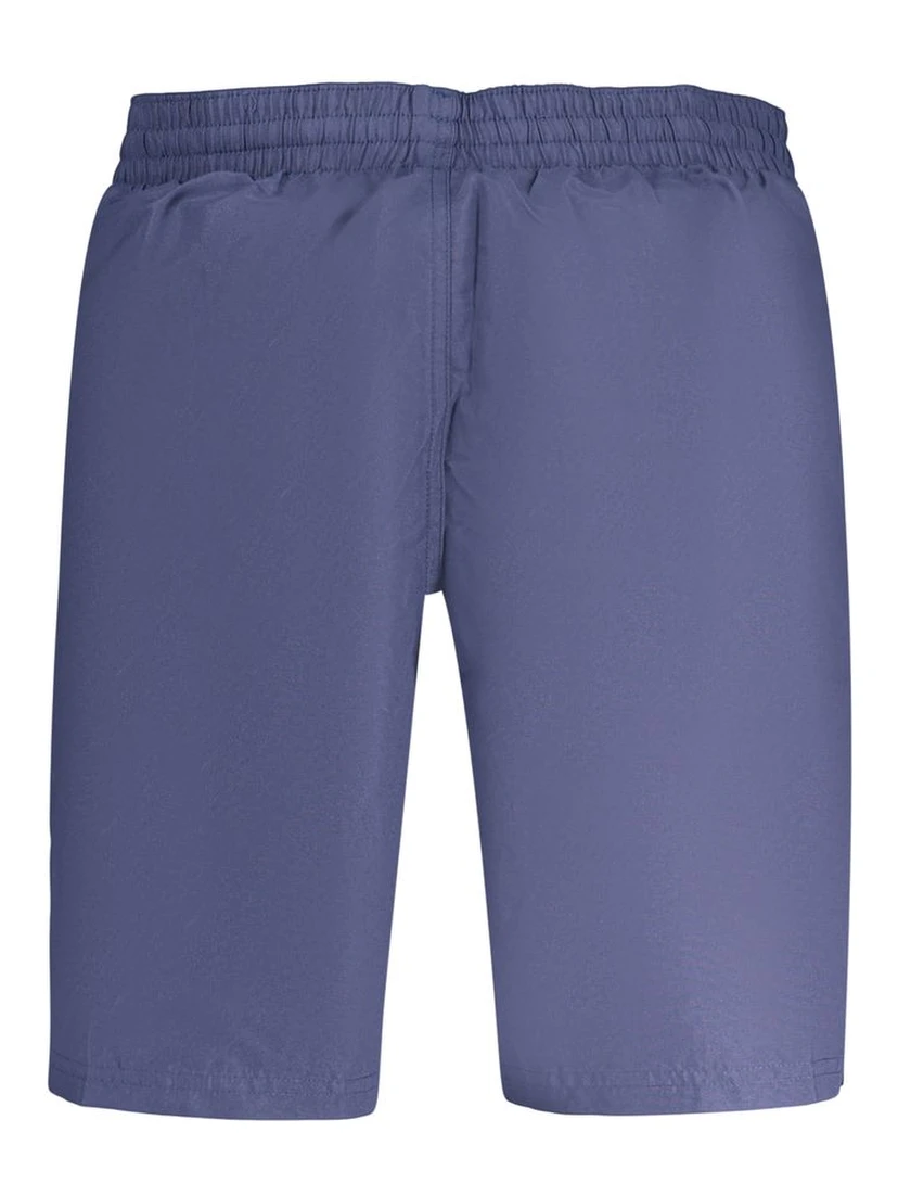 Blue Polyester Men's Swim Boxer