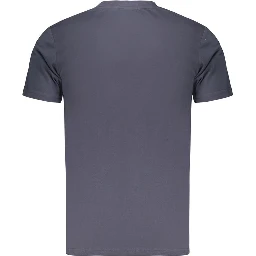 Blue Cotton Men's T-Shirt