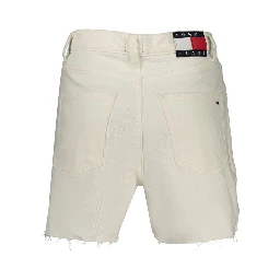 White Cotton Women Shorts