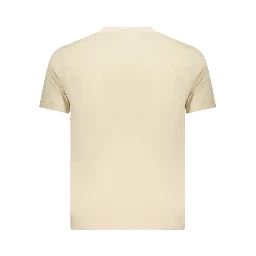 Beige Cotton Mens T-Shirt