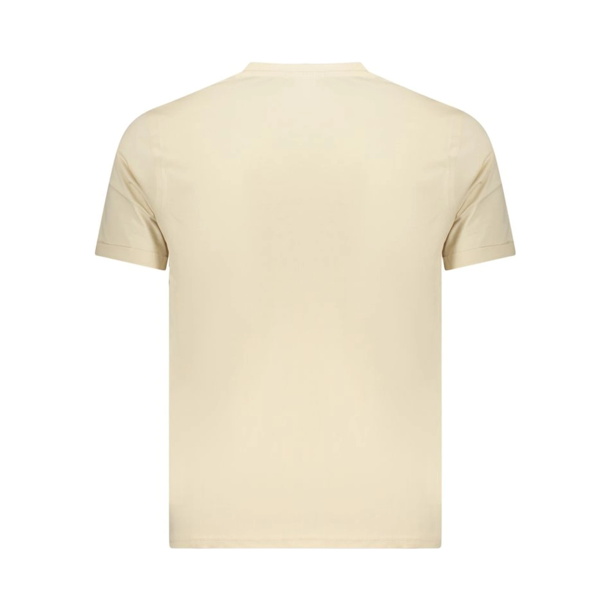 Beige Cotton Mens T-Shirt