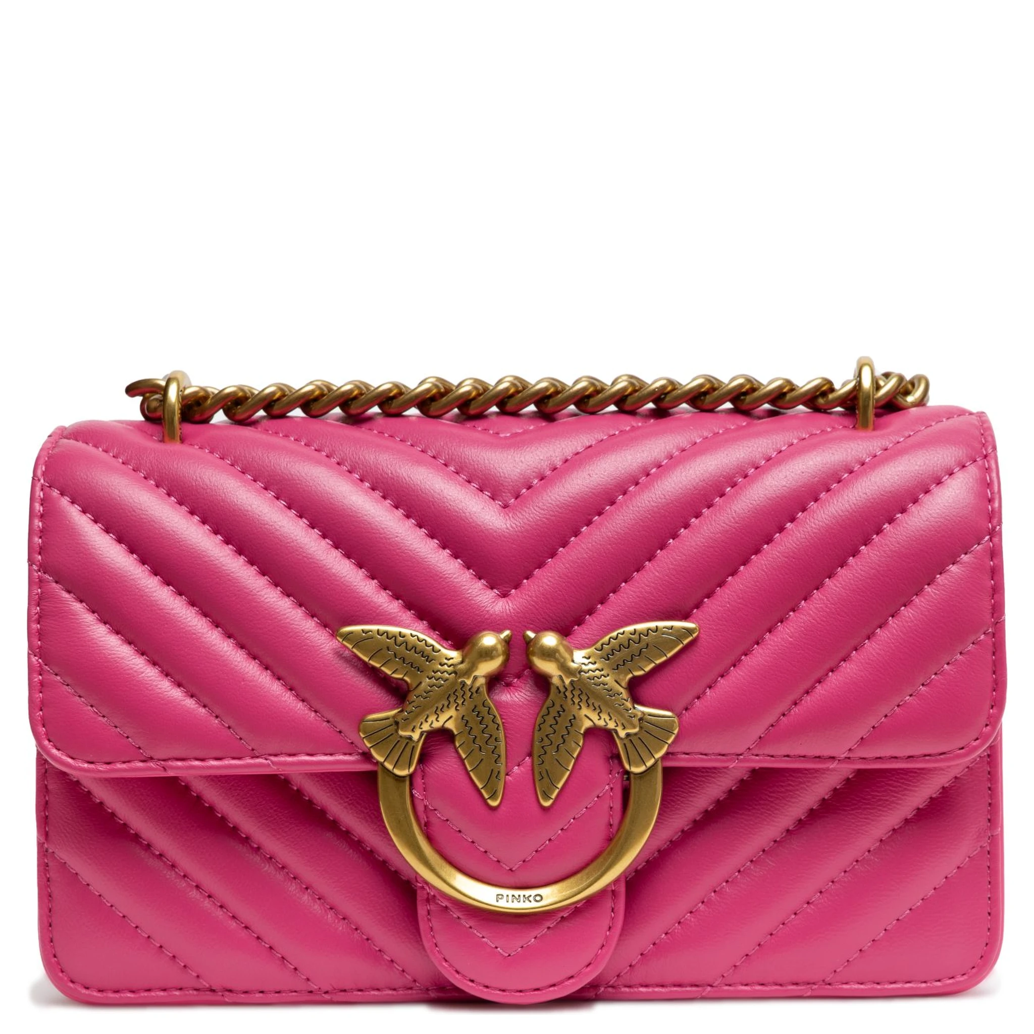 Pink Leather Love One Mini Shoulder Bag