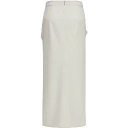 White Wool Oves Aries Long Skirt