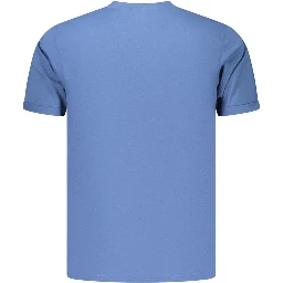 Blue Cotton Men's T-Shirt