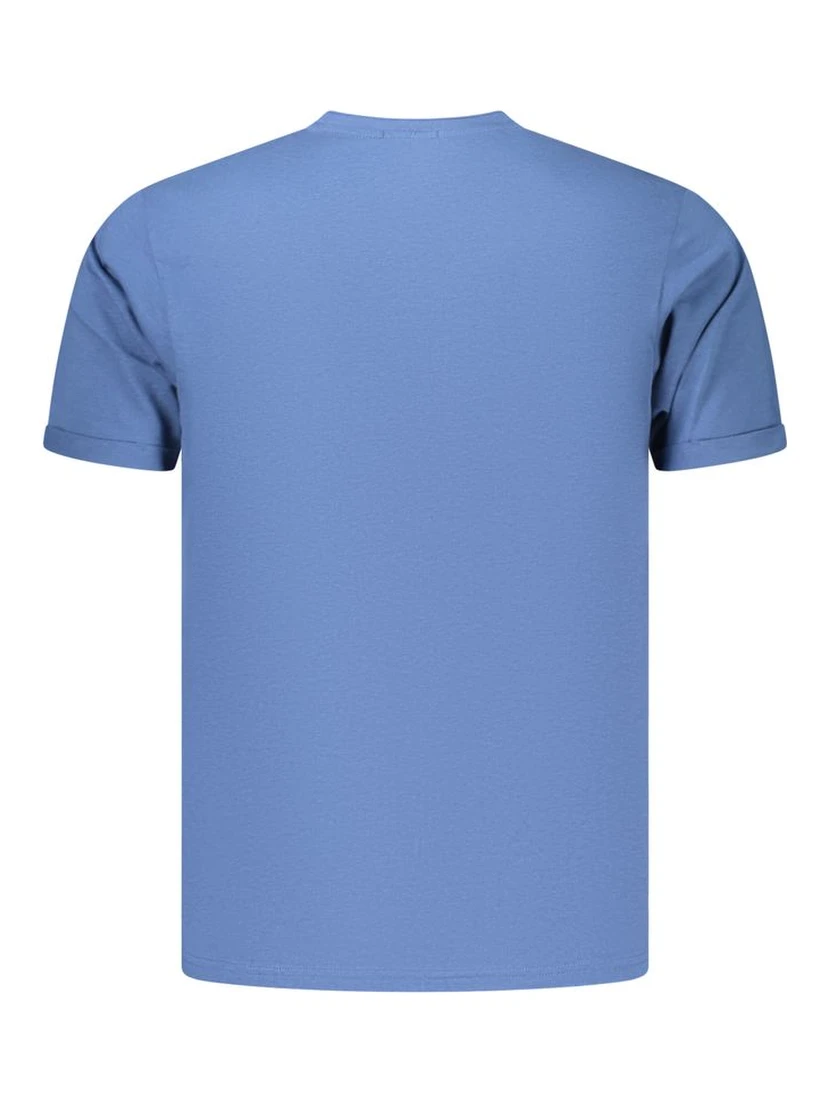 Blue Cotton Men's T-Shirt