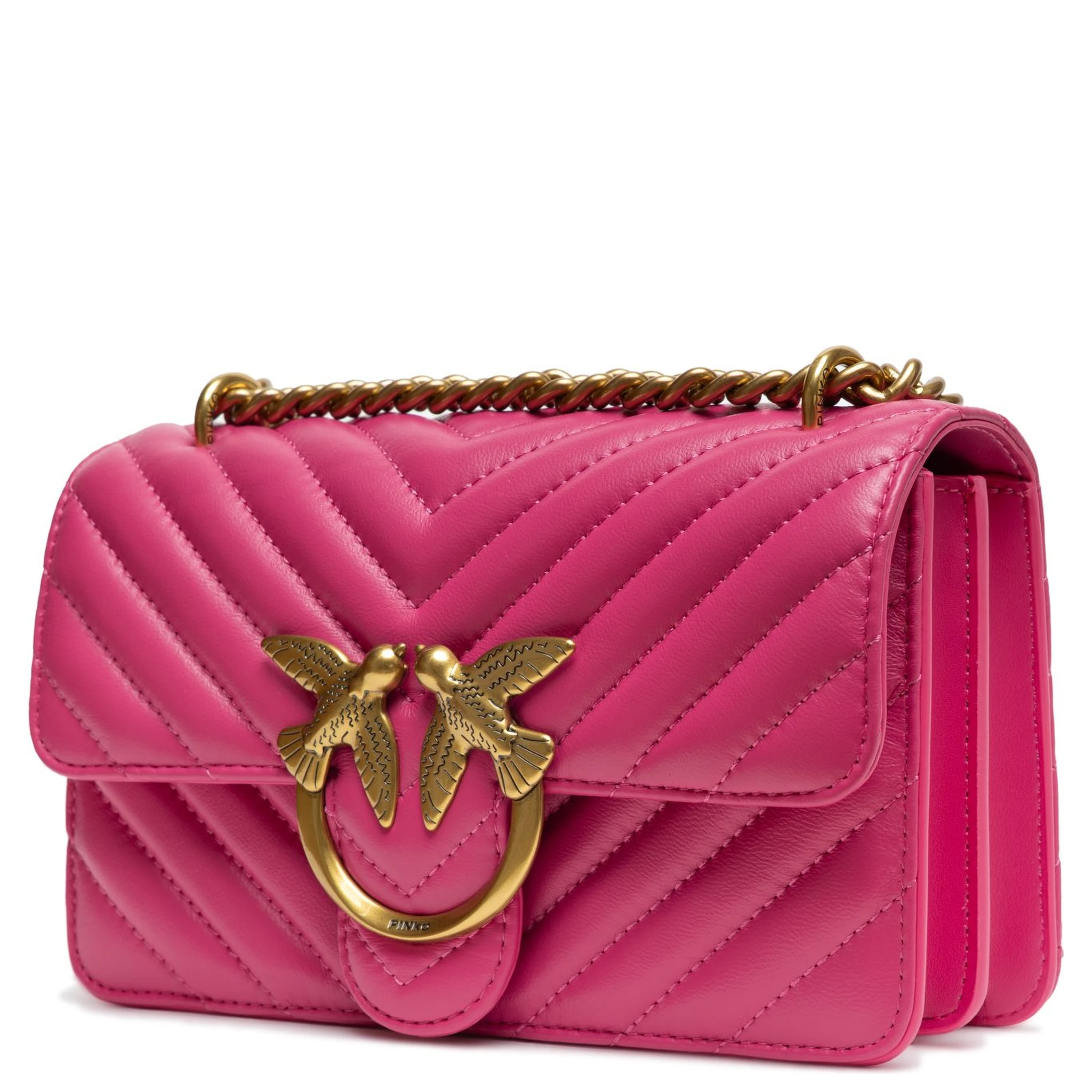 Pink Leather Love One Mini Shoulder Bag
